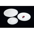 Haonai hot selling in amazon,6"7"8" dinner plate set porcelain flat plate,set of 3 for hotel dinning,party